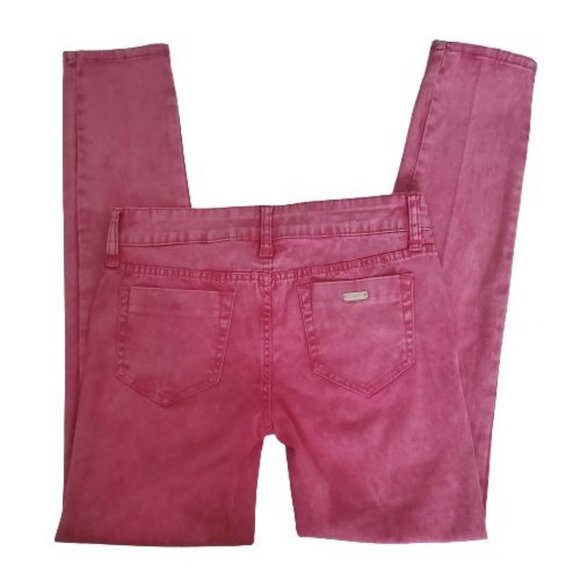 G By GUESS Women's Slightly Faded Super Skinny Denim Jeans Pink Size 26 - Picture 3 of 12